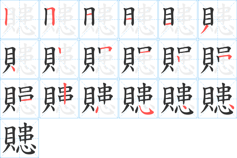 贃的筆順分步演示