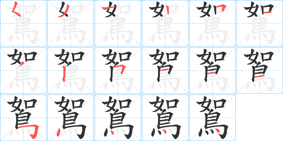 鴽的筆順分步演示